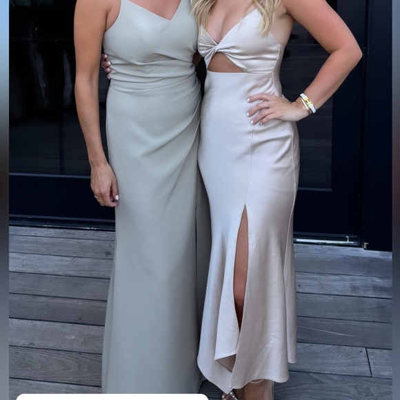 Alice and Olivia gold/metallic size 0 midi dress - Picture 3 of 4